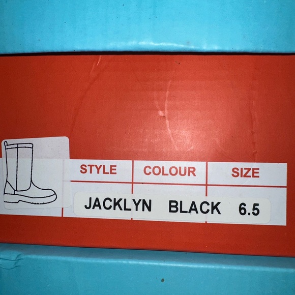 Modern Rush Womens Jacklyn Rain Boots in Black New In Box - Picture 13 of 14